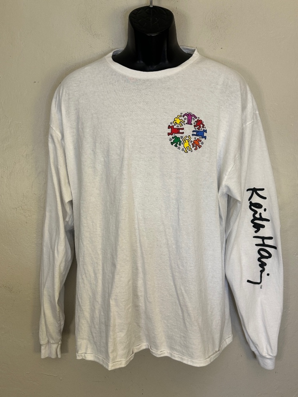 Keith Haring Long Sleeve T Shirt XL Gently worn authentic 100% cotton 24" armpit